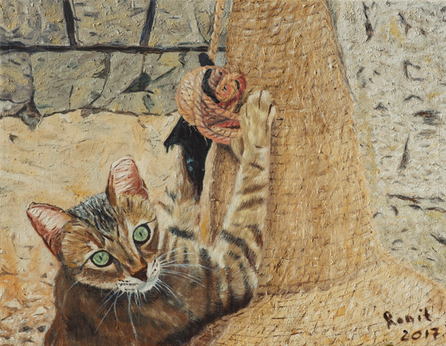 חתול-oil-painting-cat